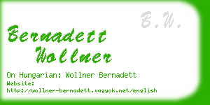 bernadett wollner business card